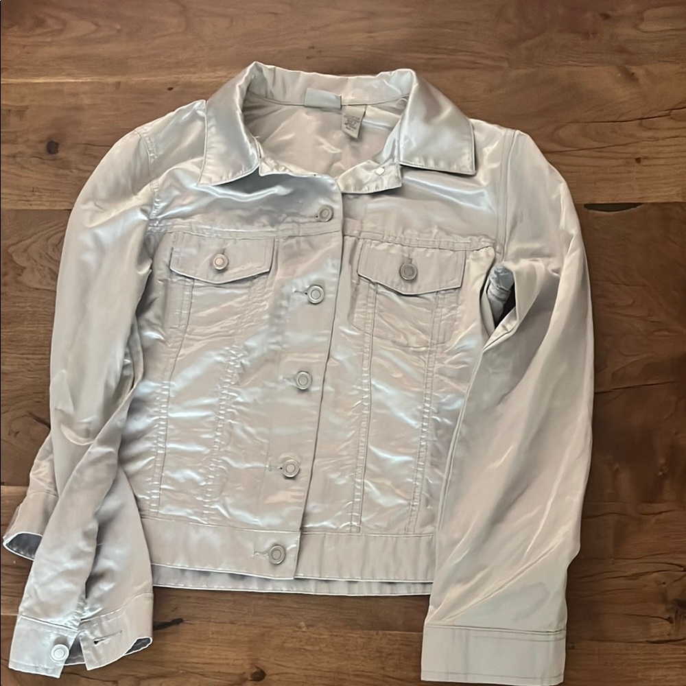 REPOST Chicos~ Women's Metallic Bomber Jacket